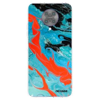 Picasee silikónový prehľadný obal pre Xiaomi Poco F2 Pro - Blue Magma