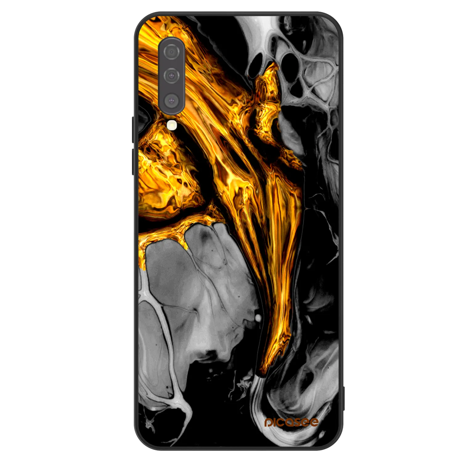 Picasee ULTIMATE CASE pro Samsung Galaxy A50 A505F - Black Gold