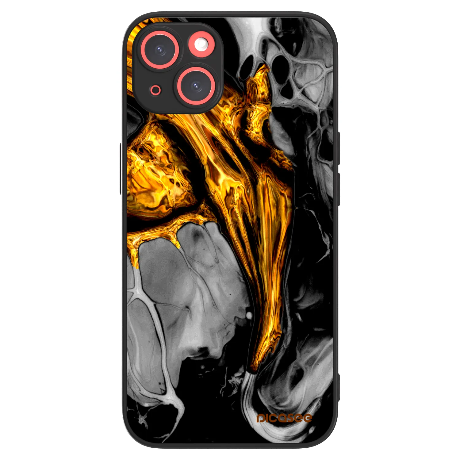Picasee ULTIMATE CASE pro Apple iPhone 13 - Black Gold