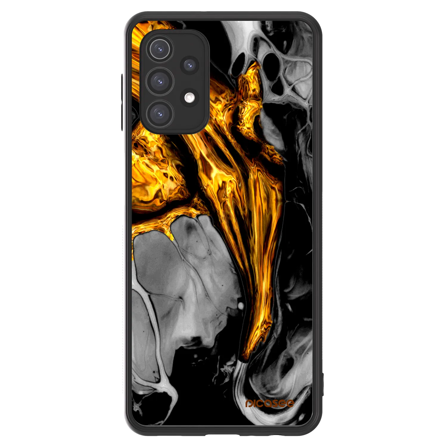 Picasee ULTIMATE CASE pro Samsung Galaxy A32 5G A326B - Black Gold