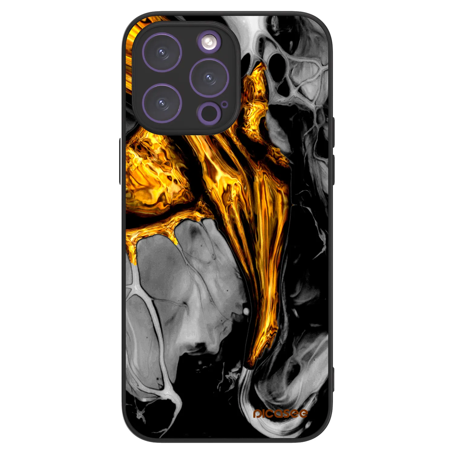 Picasee ULTIMATE CASE pro Apple iPhone 14 Pro Max - Black Gold