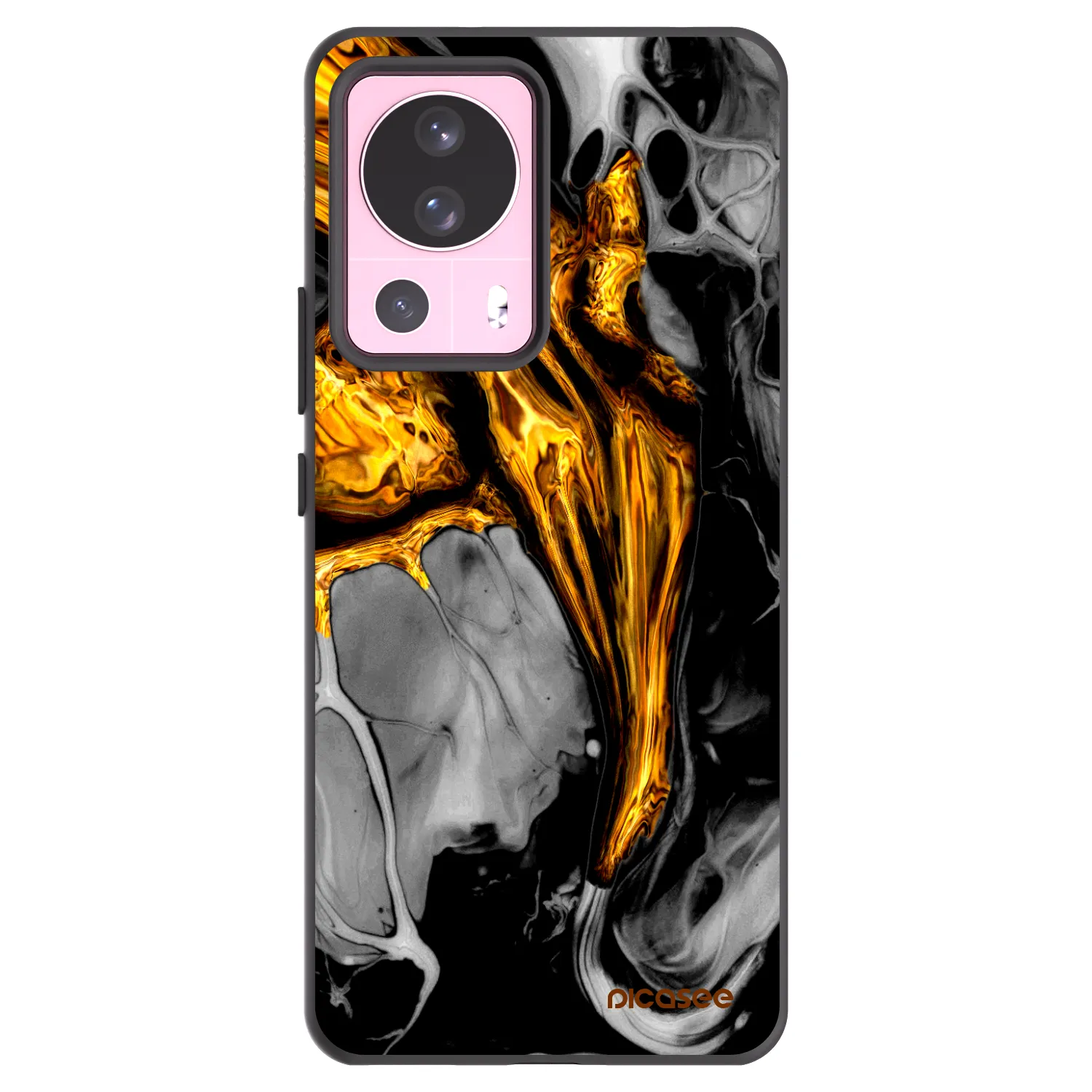 Picasee silikónový čierny obal pre Xiaomi 13 Lite - Black Gold