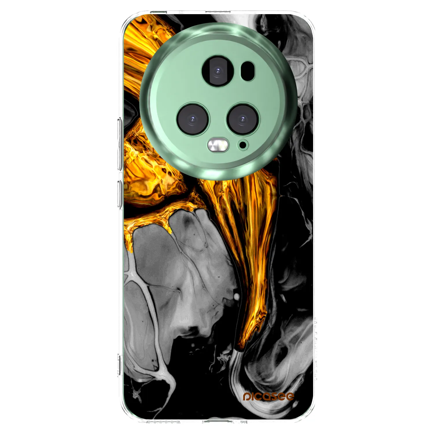 Picasee silikónový prehľadný obal pre Honor Magic5 Pro - Black Gold