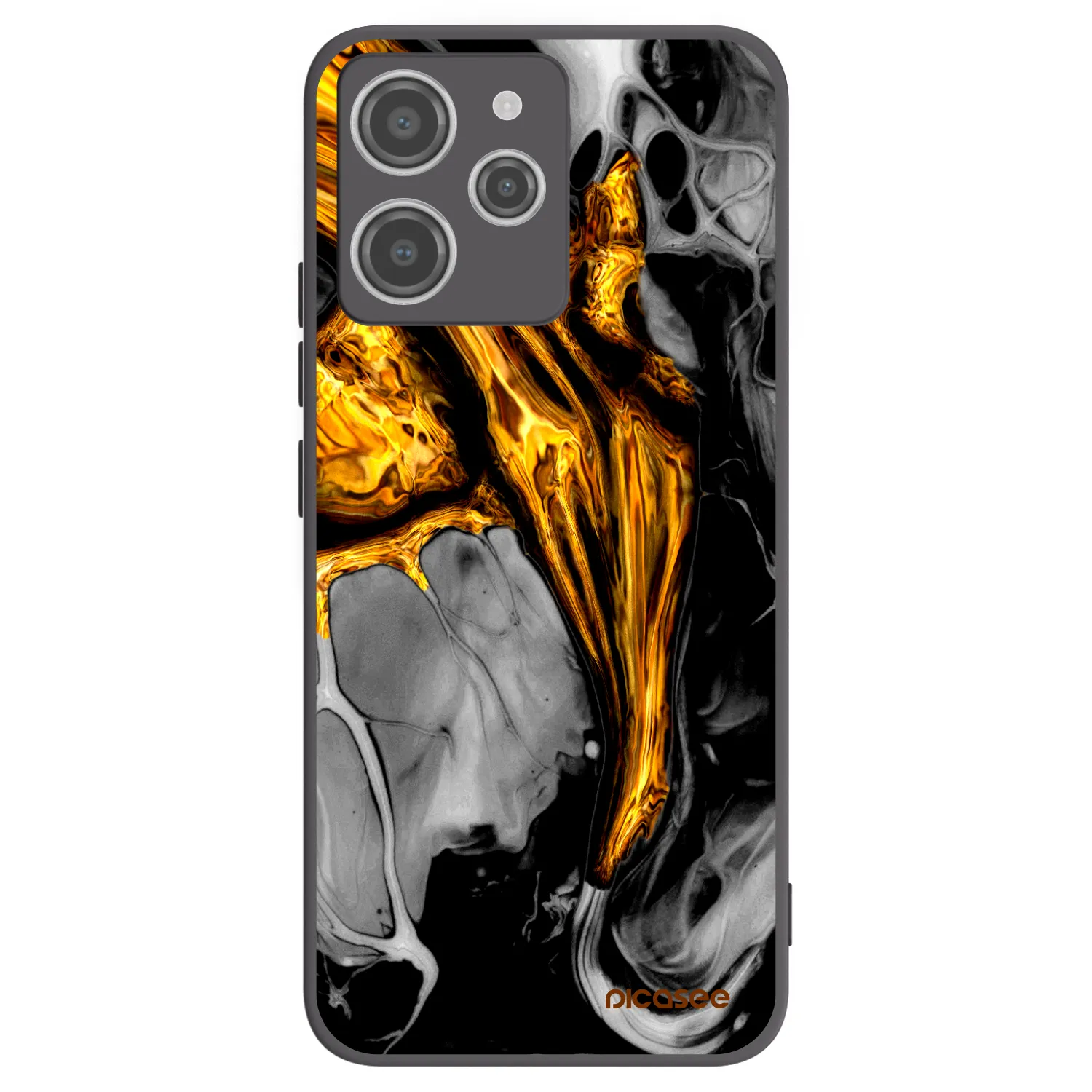 Silikónový čierny obal pre Xiaomi Redmi 12 4G - Black Gold