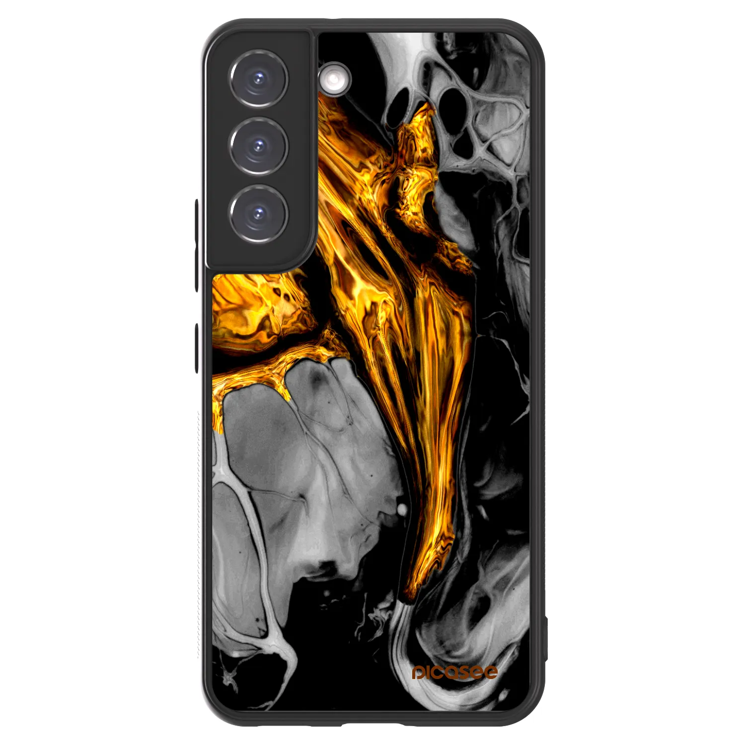 Picasee ULTIMATE CASE PowerShare pro Samsung Galaxy S22 5G - Black Gold