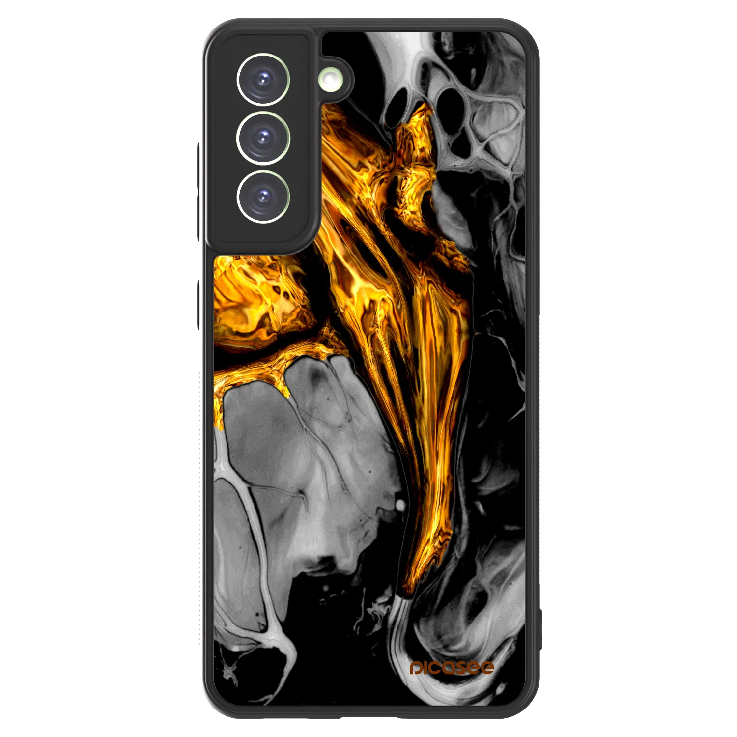 Picasee ULTIMATE CASE PowerShare pro Samsung Galaxy S21 FE 5G - Black Gold