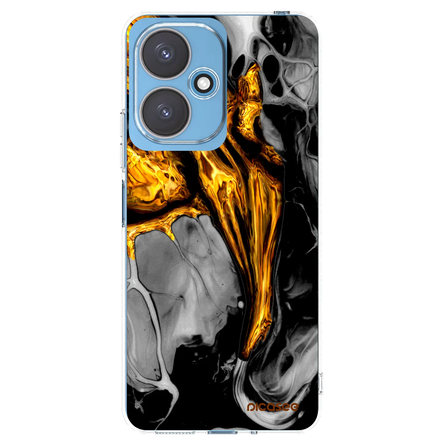 Picasee silikónový prehľadný obal pre Xiaomi Redmi 13C 5G - Black Gold