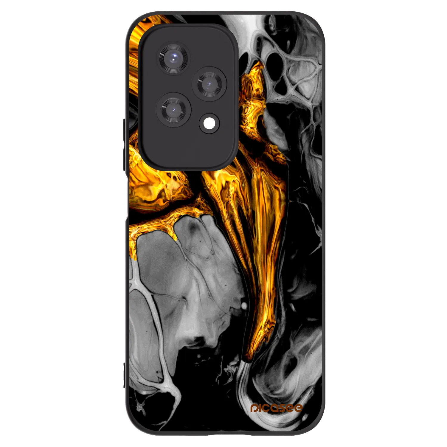 Silikónový čierny obal pre Honor 200 Lite - Black Gold