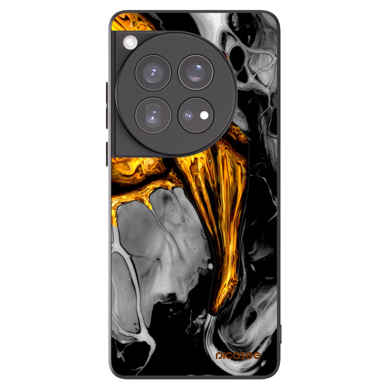 Picasee silikónový čierny obal pre OnePlus 12 5G - Black Gold
