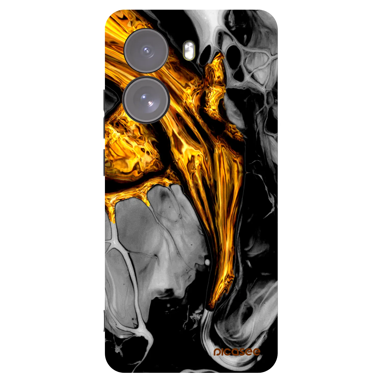 Picasee silikónový čierny obal pre Xiaomi Poco X7 - Black Gold