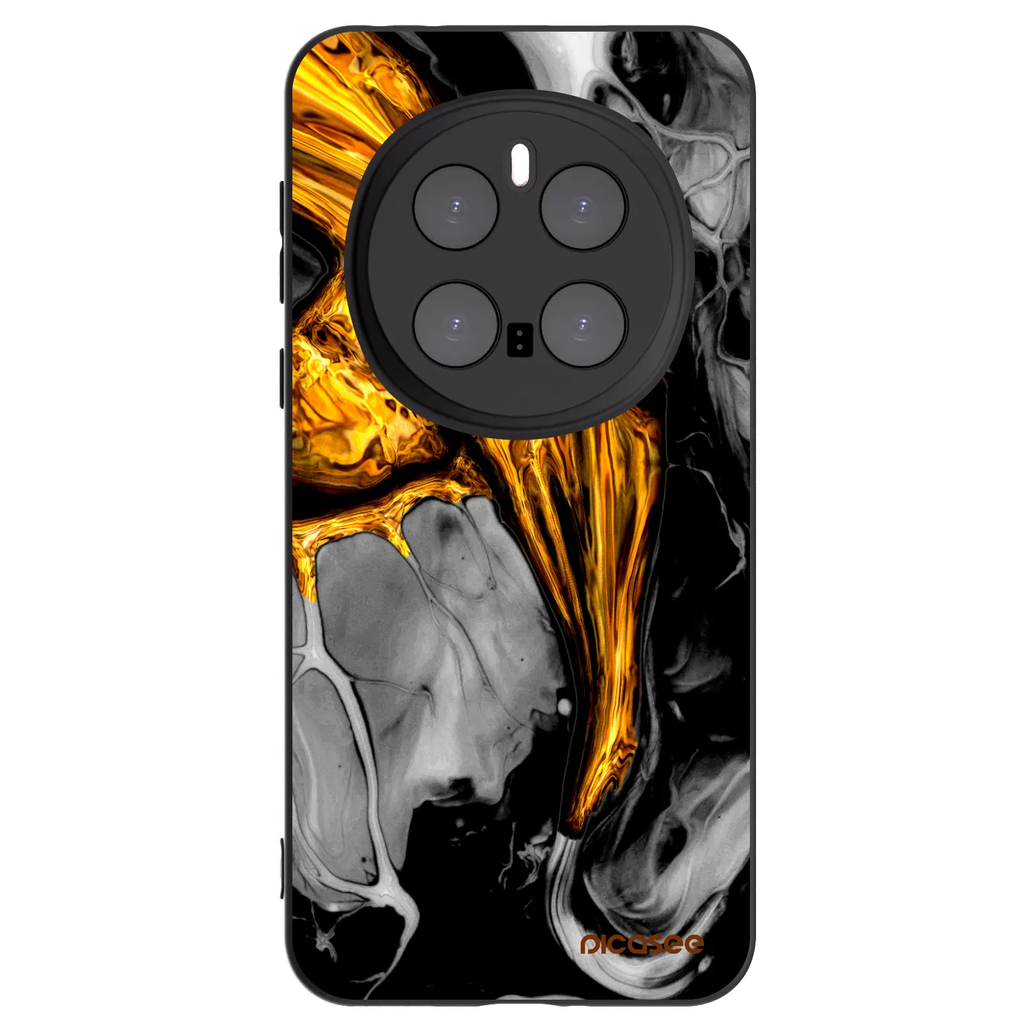 Picasee silikónový čierny obal pre Honor Magic7 Pro 5G - Black Gold
