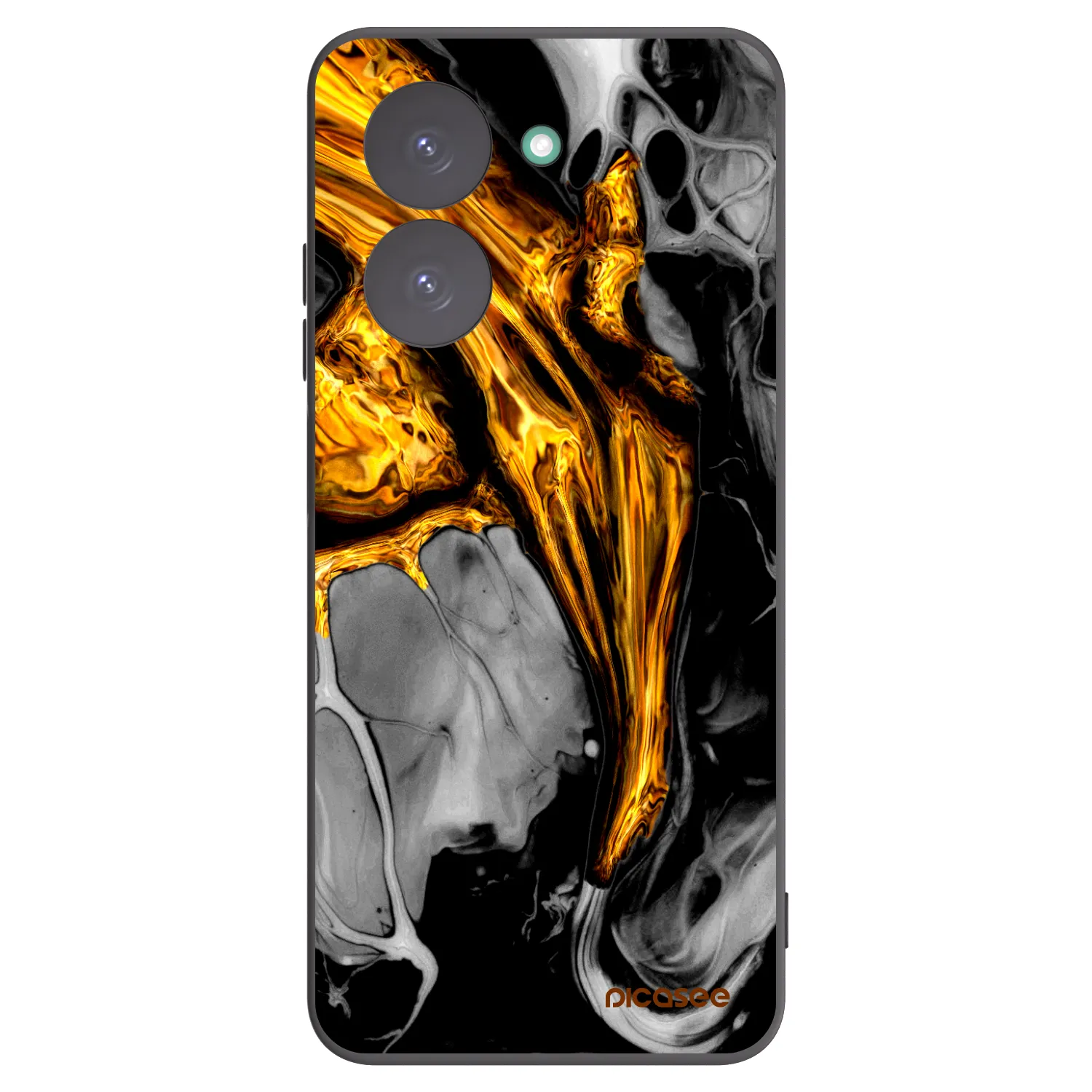 Picasee silikónový čierny obal pre Xiaomi Redmi A5 - Black Gold