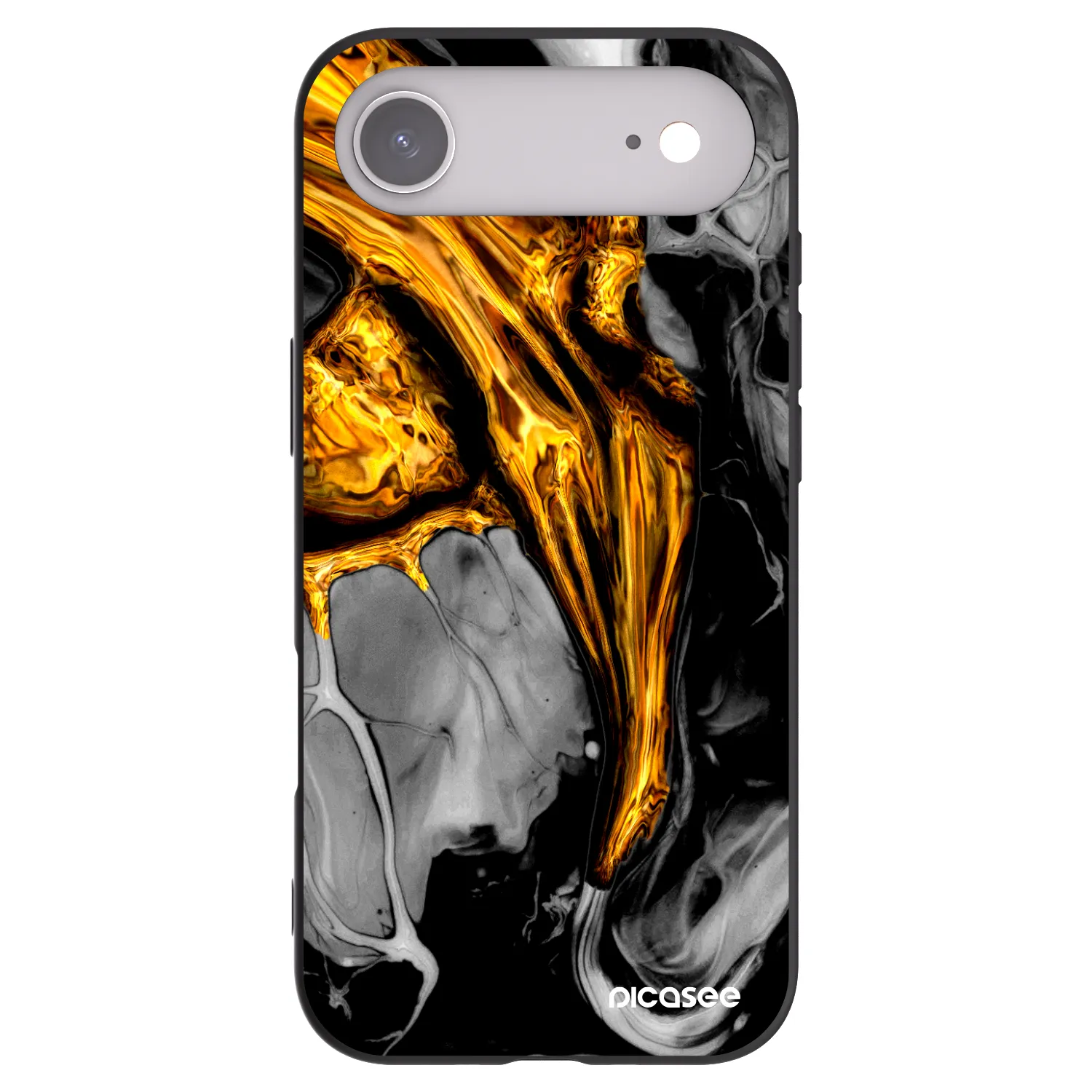 Picasee silikónový čierny obal pre Apple iPhone Air - Black Gold