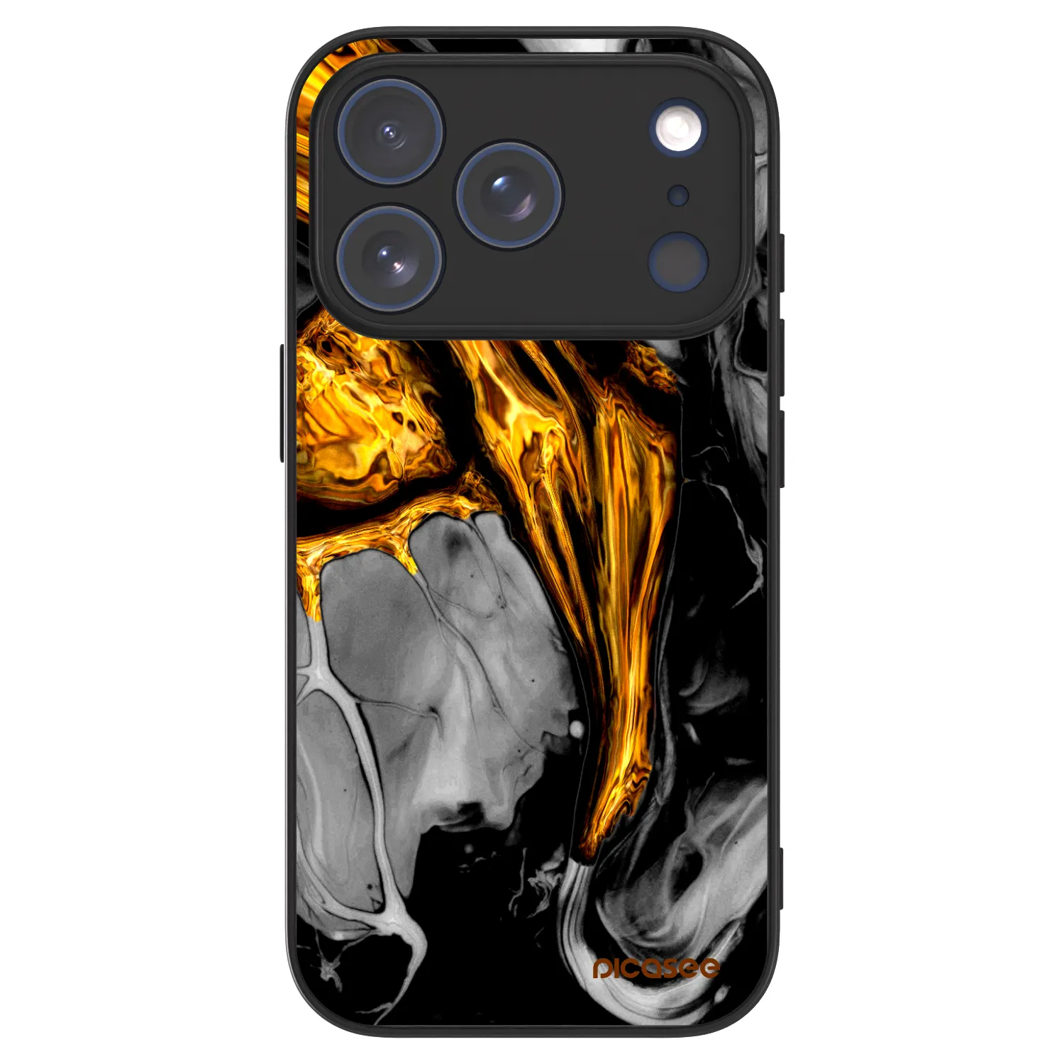 Picasee ULTIMATE CASE MagSafe pro Apple iPhone 17 Pro - Black Gold