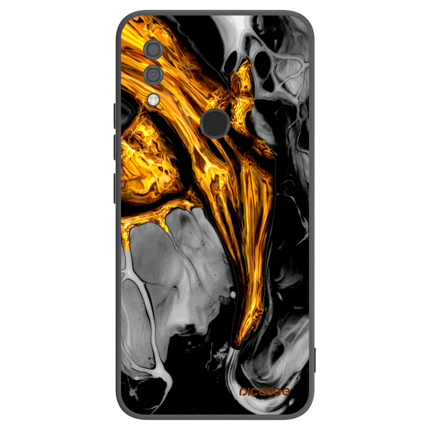 Picasee silikónový čierny obal pre Xiaomi Redmi 7 - Black Gold