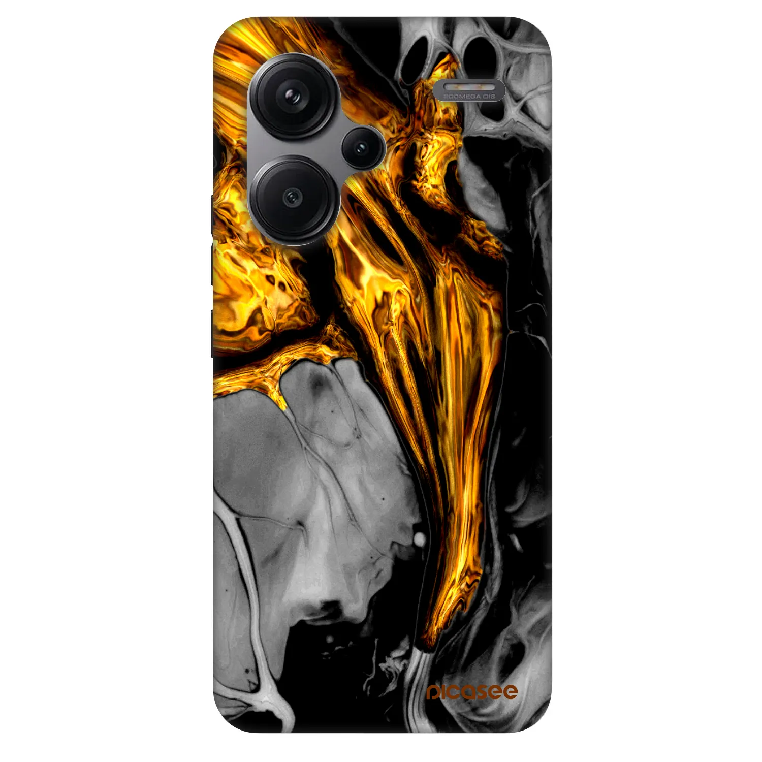 Picasee Fashion Case pre Xiaomi Redmi Note 13 Pro+ 5G - Black Gold