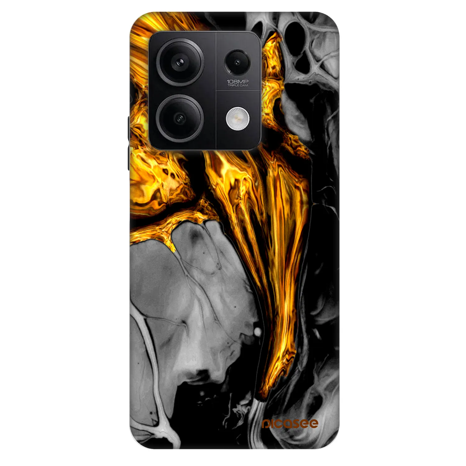 Picasee Fashion Case pre Xiaomi Redmi Note 13 5G - Black Gold