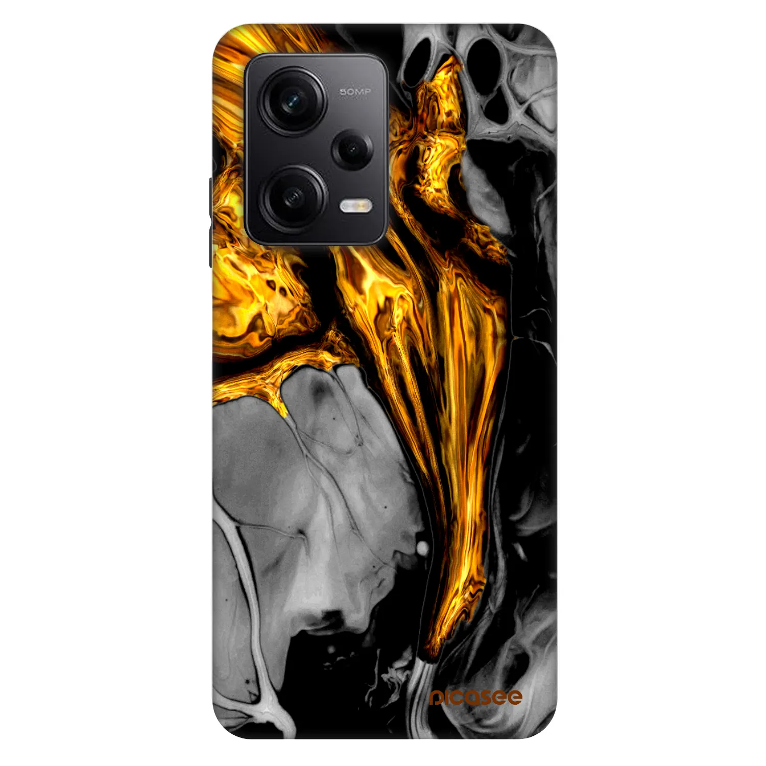 Picasee Fashion Case pre Xiaomi Redmi Note 12 Pro+ 5G - Black Gold