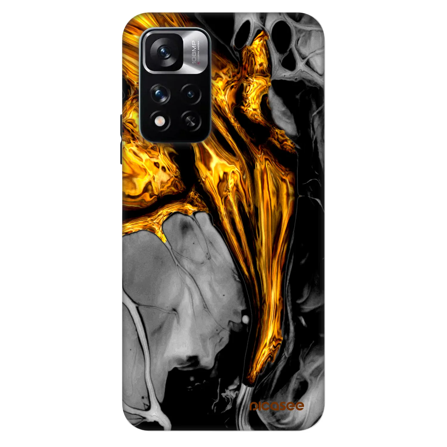 Picasee Fashion Case pre Xiaomi Redmi Note 11 Pro - Black Gold
