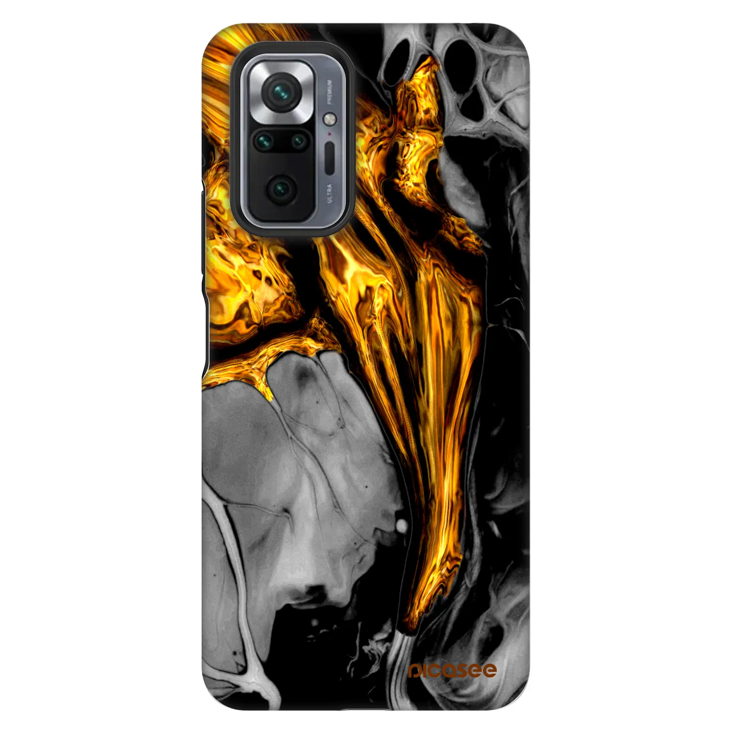 Picasee Fashion Case pre Xiaomi Redmi Note 10 Pro - Black Gold