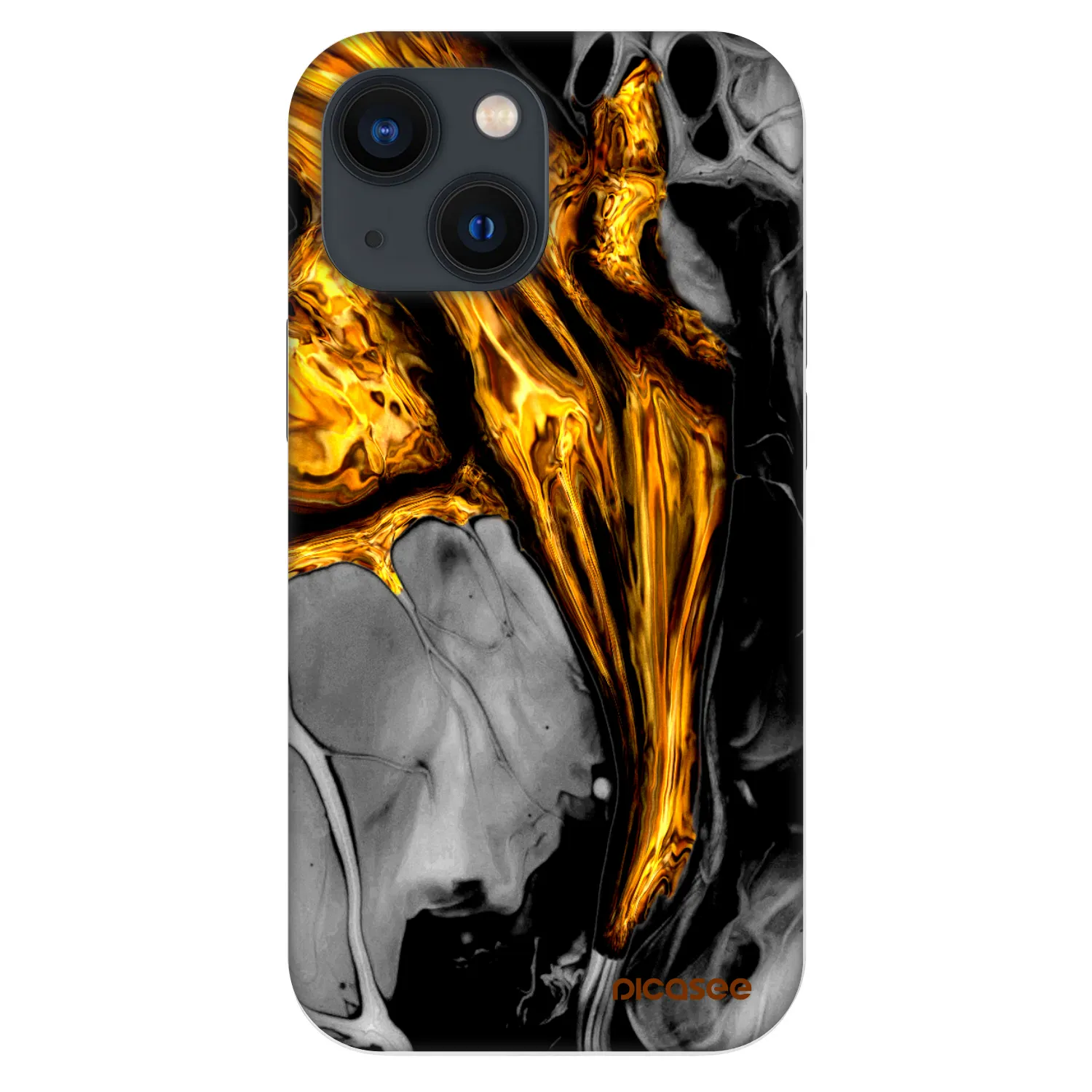 Fashion Case pre Apple iPhone 13 mini - Black Gold