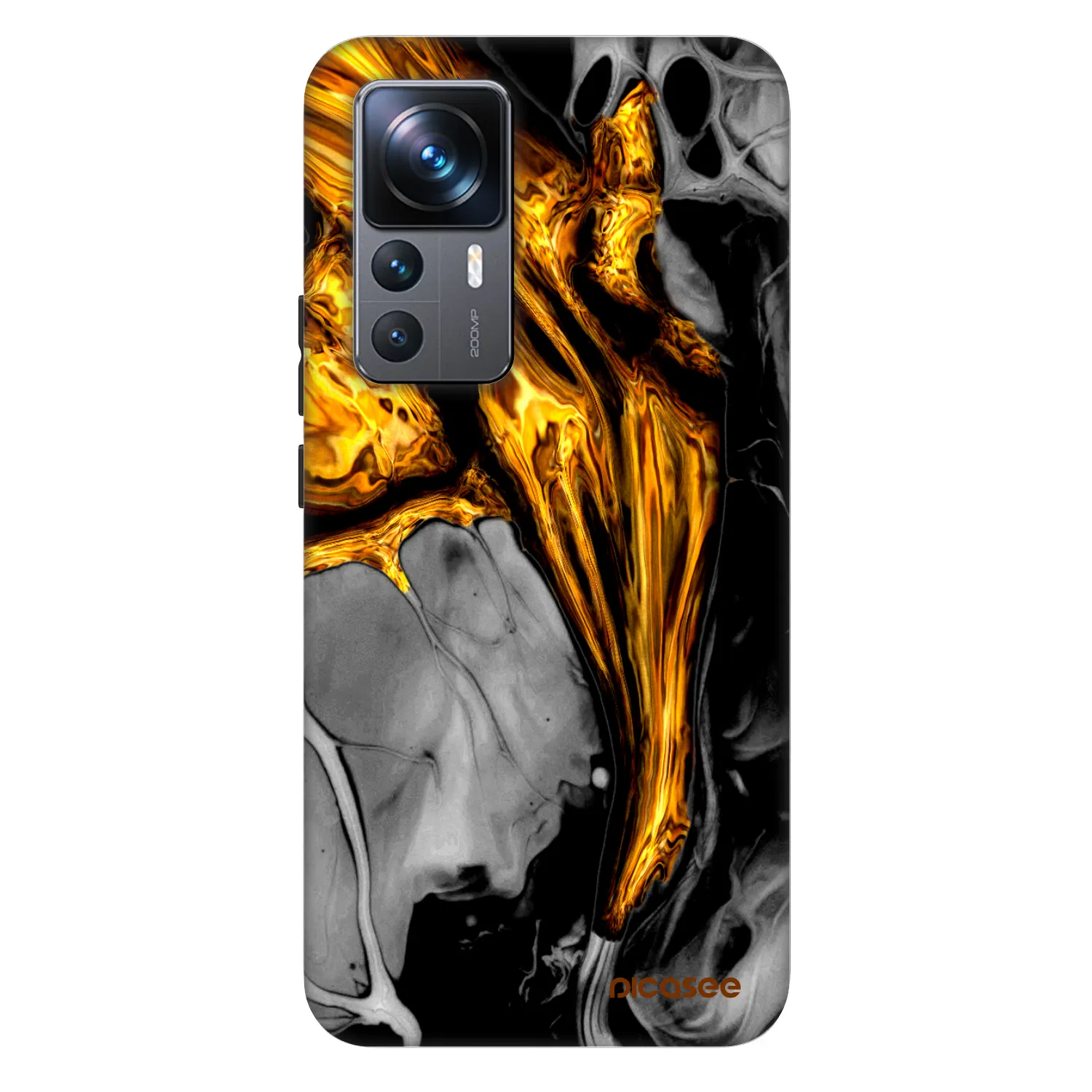 Picasee Fashion Case pre Xiaomi 12T Pro - Black Gold