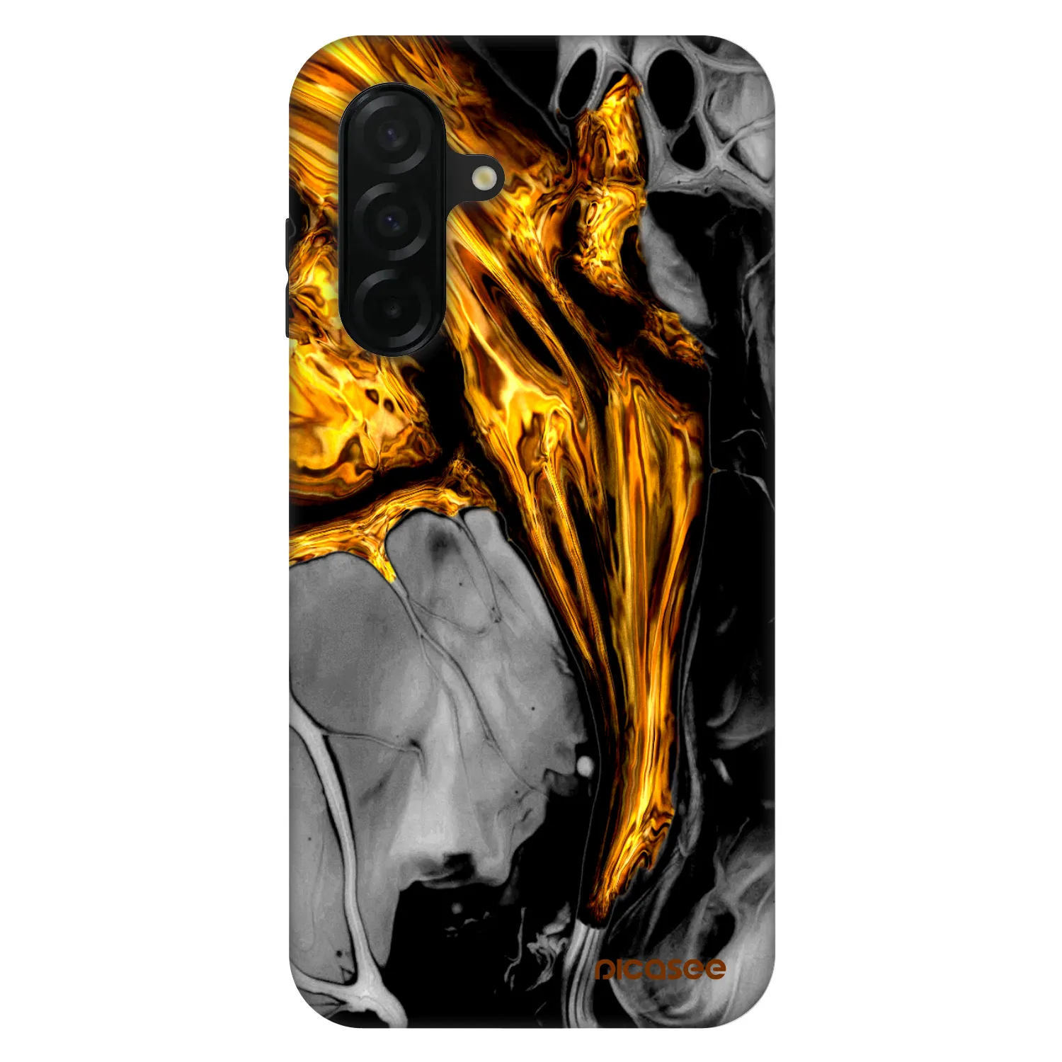 Picasee Fashion Case pre Samsung Galaxy A26 5G A266B - Black Gold