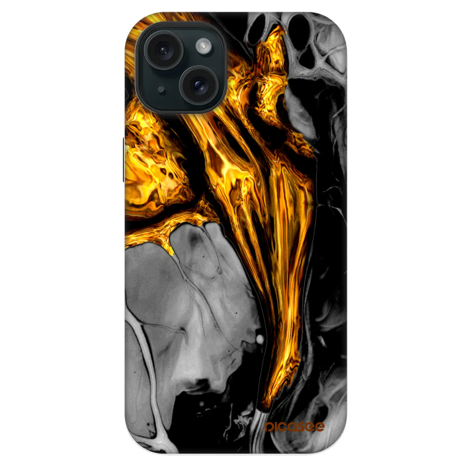 Picasee Fashion Case MagSafe pre Apple iPhone 14 Plus - Black Gold