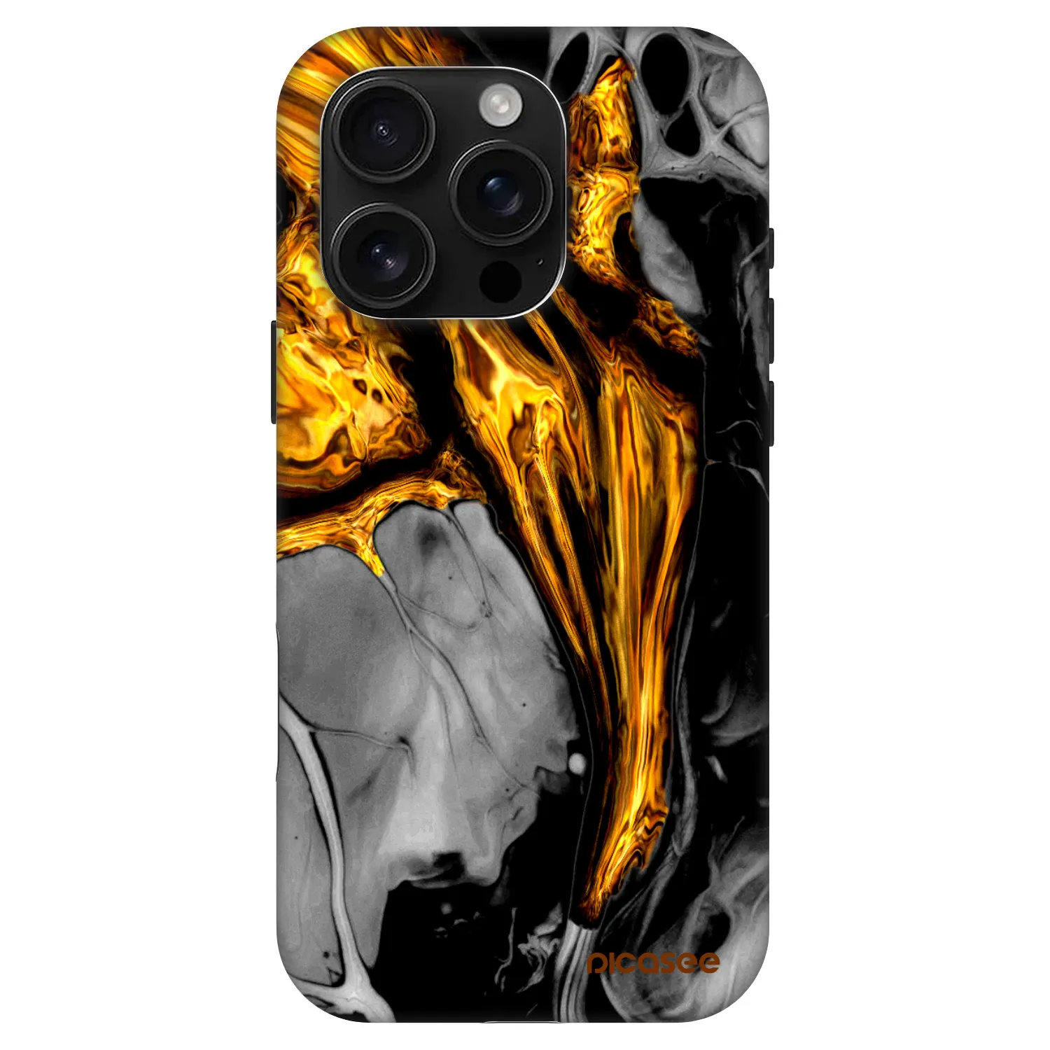 Picasee Fashion Case MagSafe pre Apple iPhone 16 Pro - Black Gold