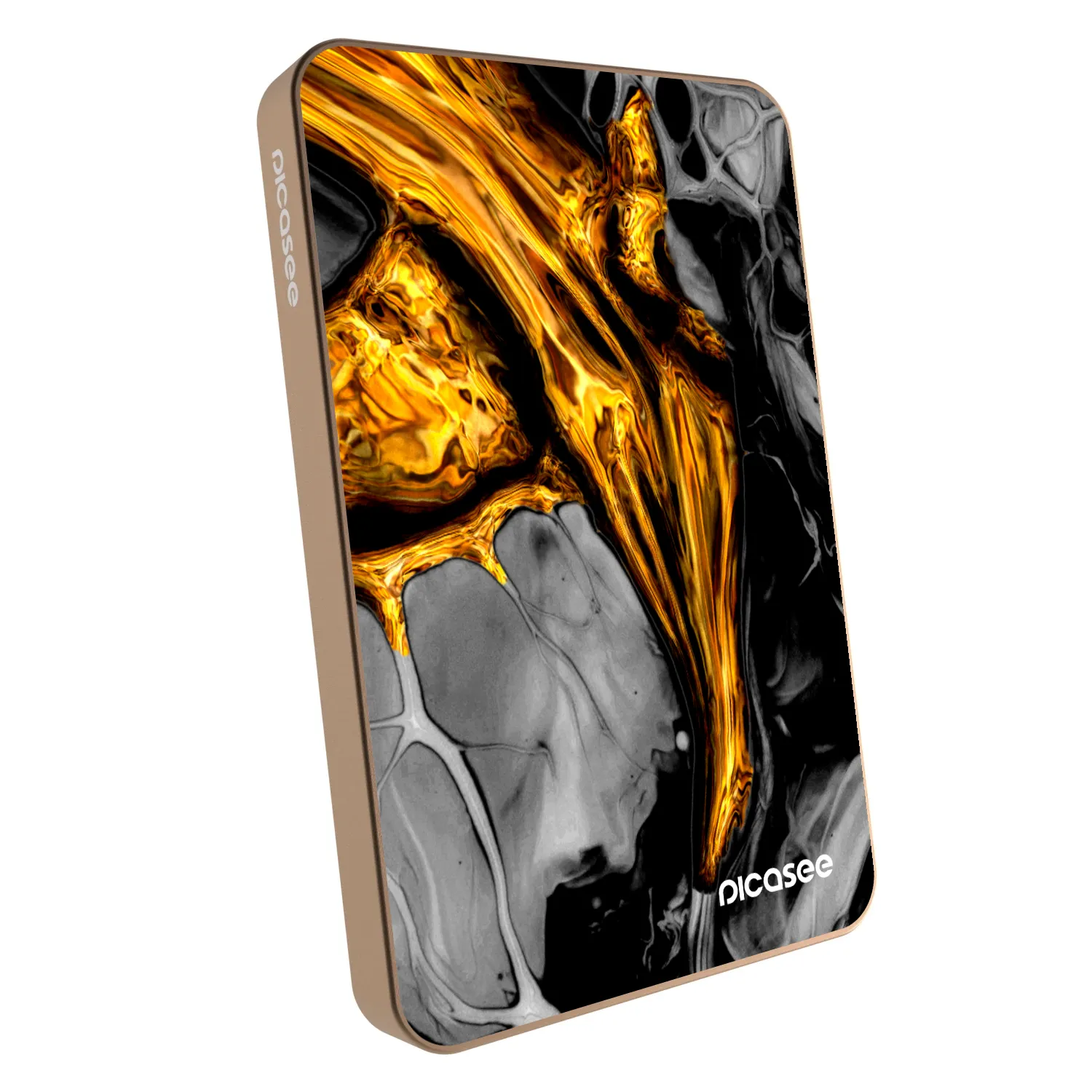 Picasee Powerbanka s MagSafe 5 000 mAh Zlatá - Black Gold