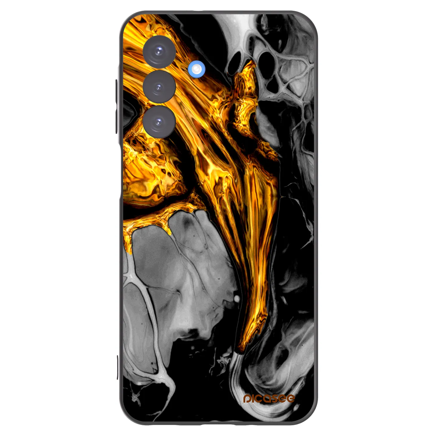 Picasee silikónový čierny obal pre Samsung Galaxy A17 5G - Black Gold