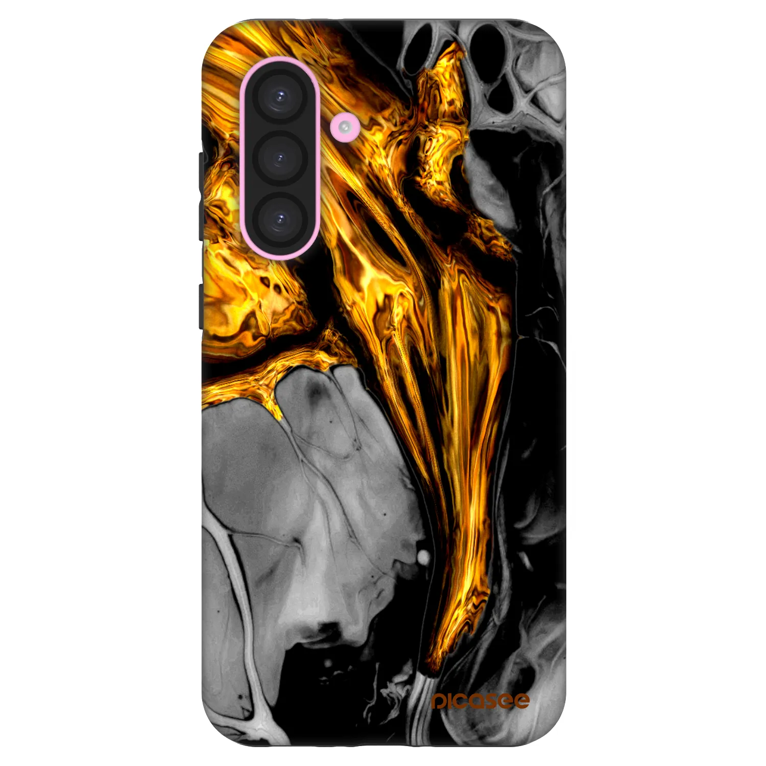 Picasee Fashion Case pre Samsung Galaxy A56 5G A566B - Black Gold
