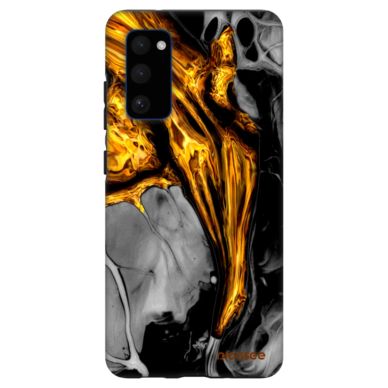 Picasee Fashion Case pre Samsung Galaxy S20 FE - Black Gold
