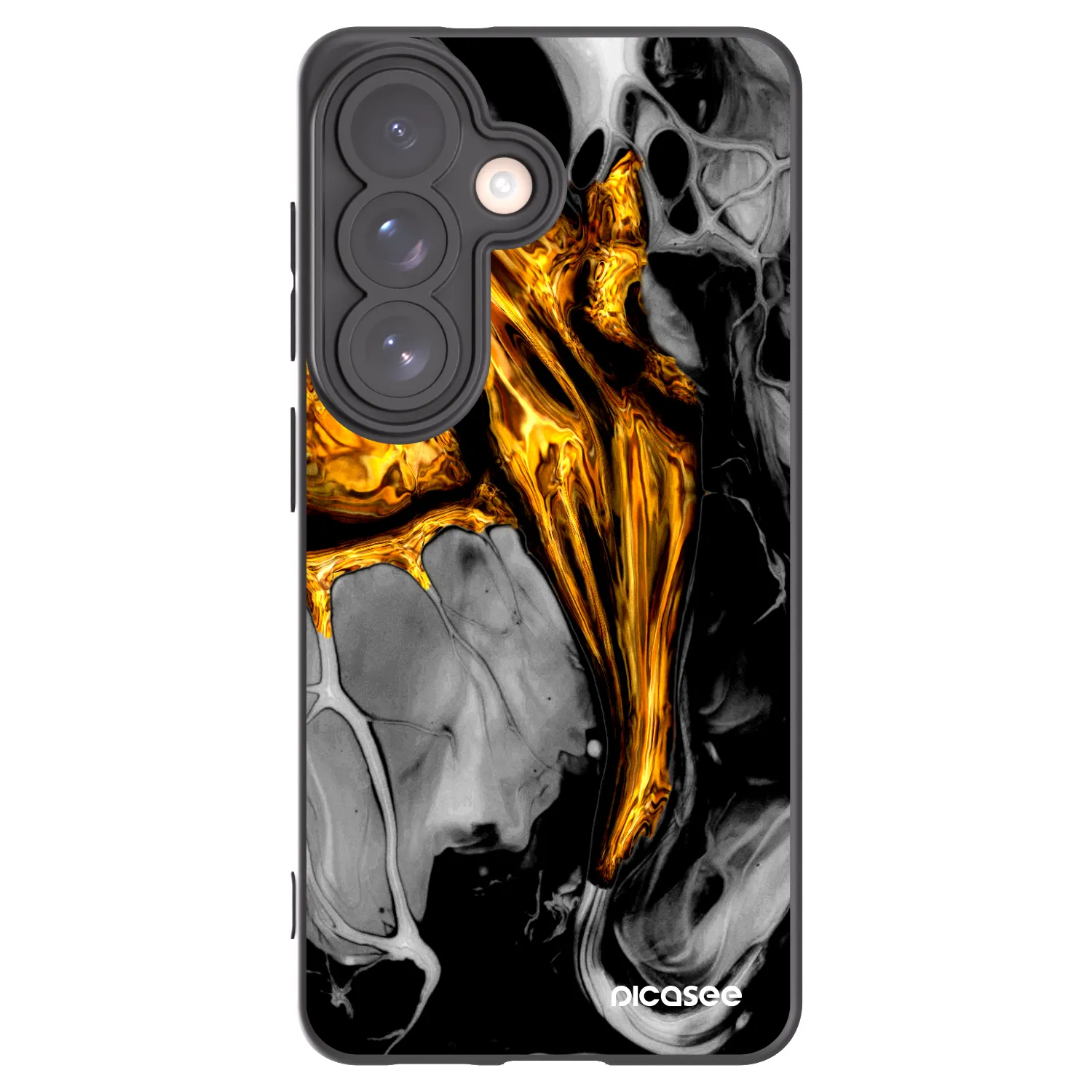 Picasee silikónový čierny obal pre Samsung Galaxy S26 - Black Gold