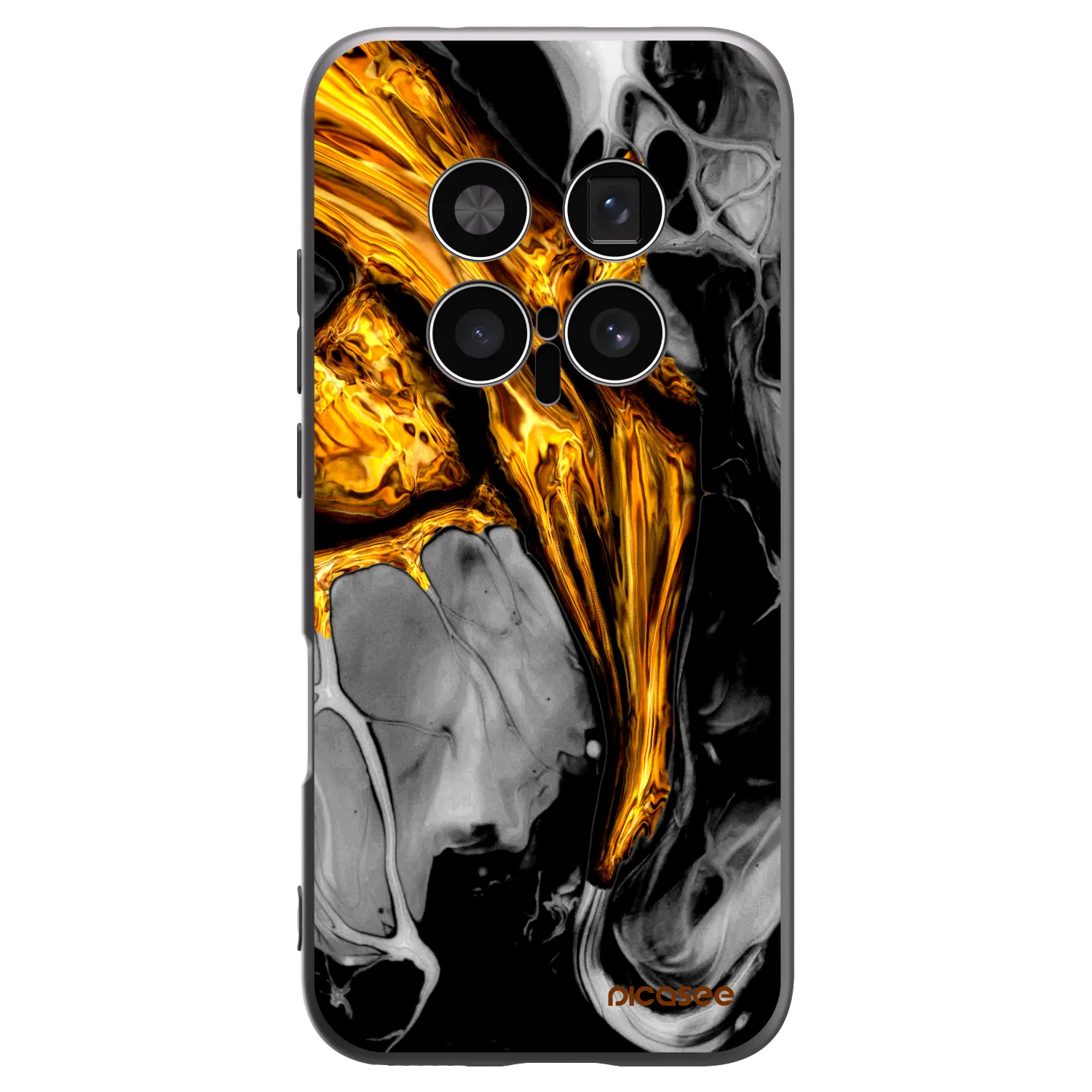 Picasee silikónový čierny obal pre Honor Magic8 Pro 5G - Black Gold