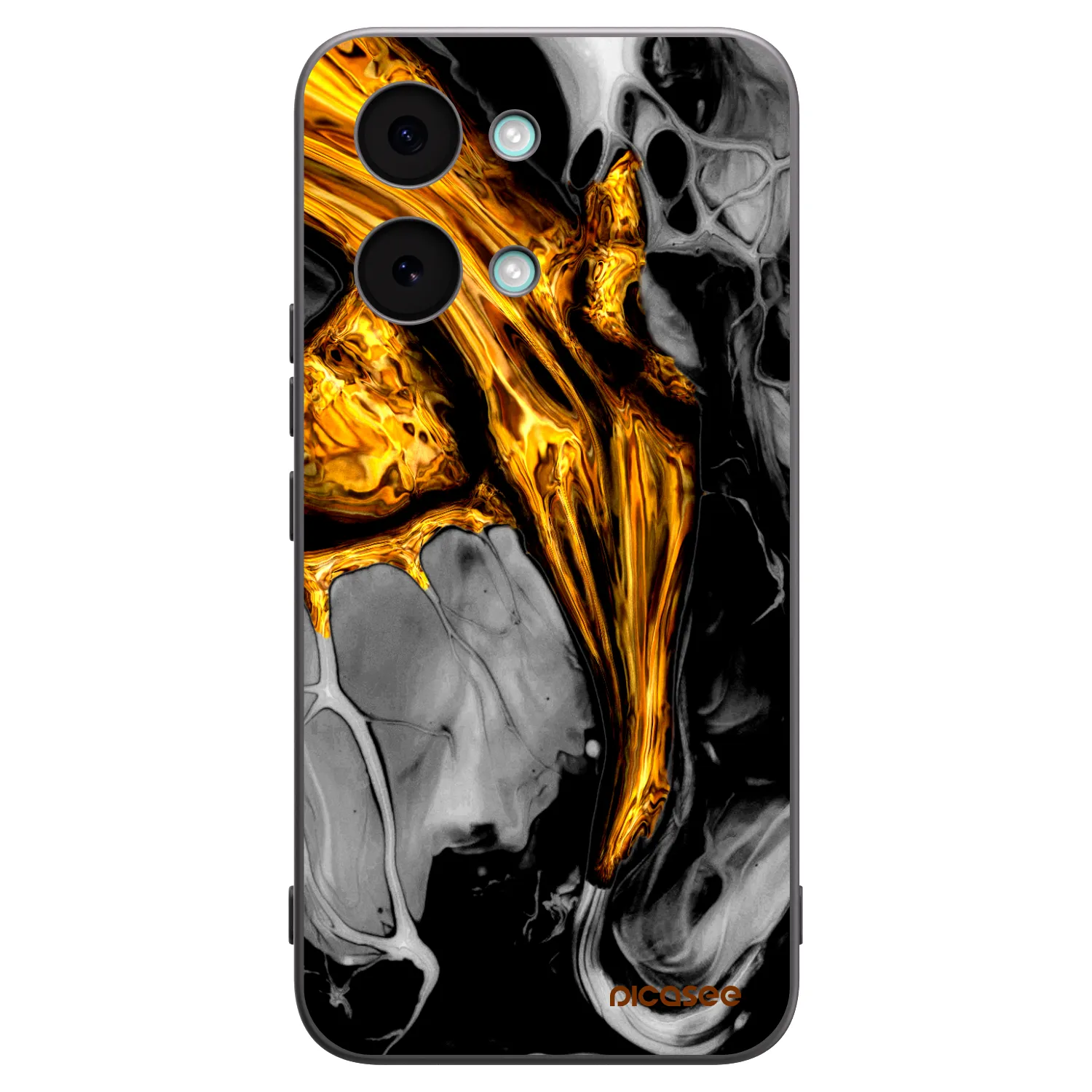 Picasee silikónový čierny obal pre Xiaomi Poco X8 Pro Max - Black Gold