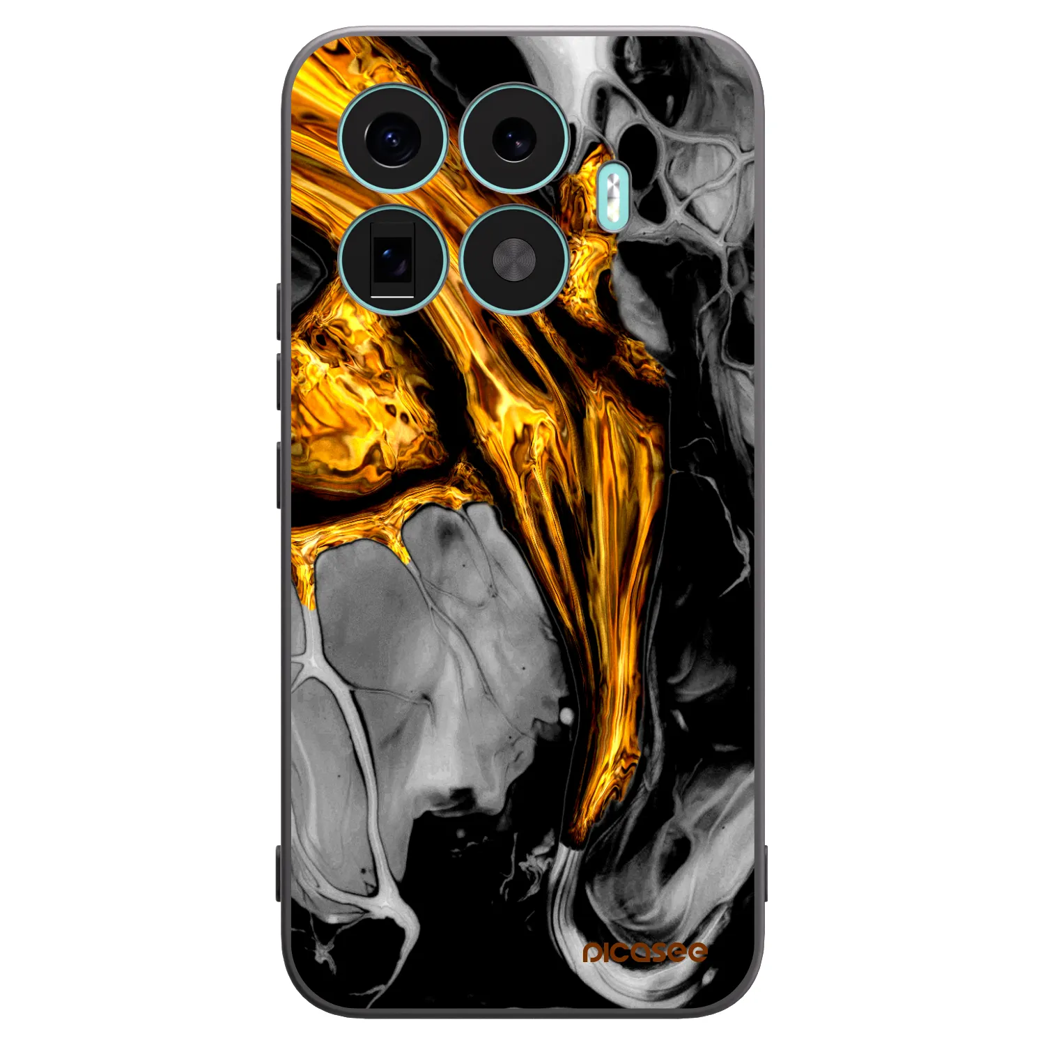 Picasee silikónový čierny obal pre Xiaomi 17T Pro - Black Gold