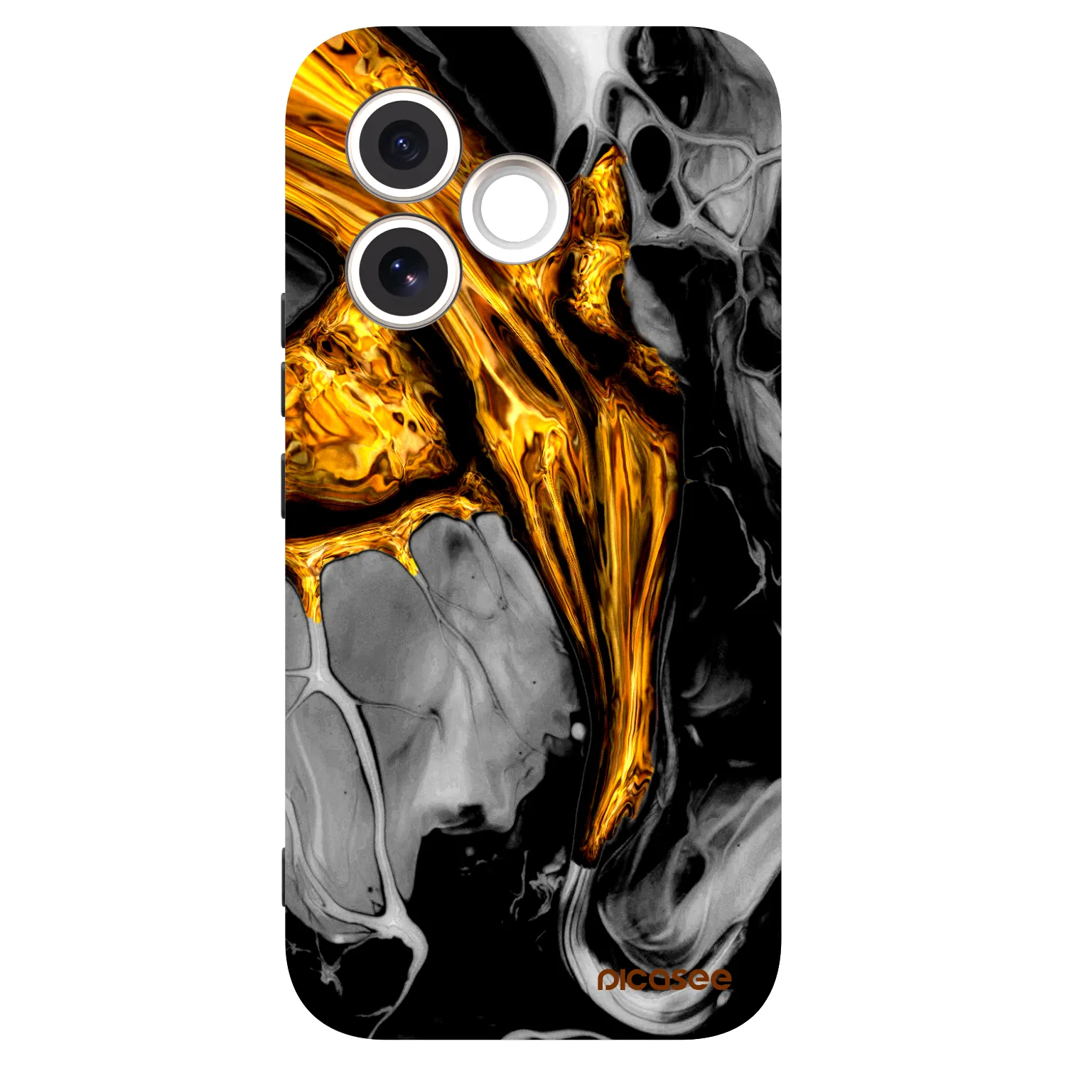 Picasee silikónový čierny obal pre Honor 600 Lite - Black Gold