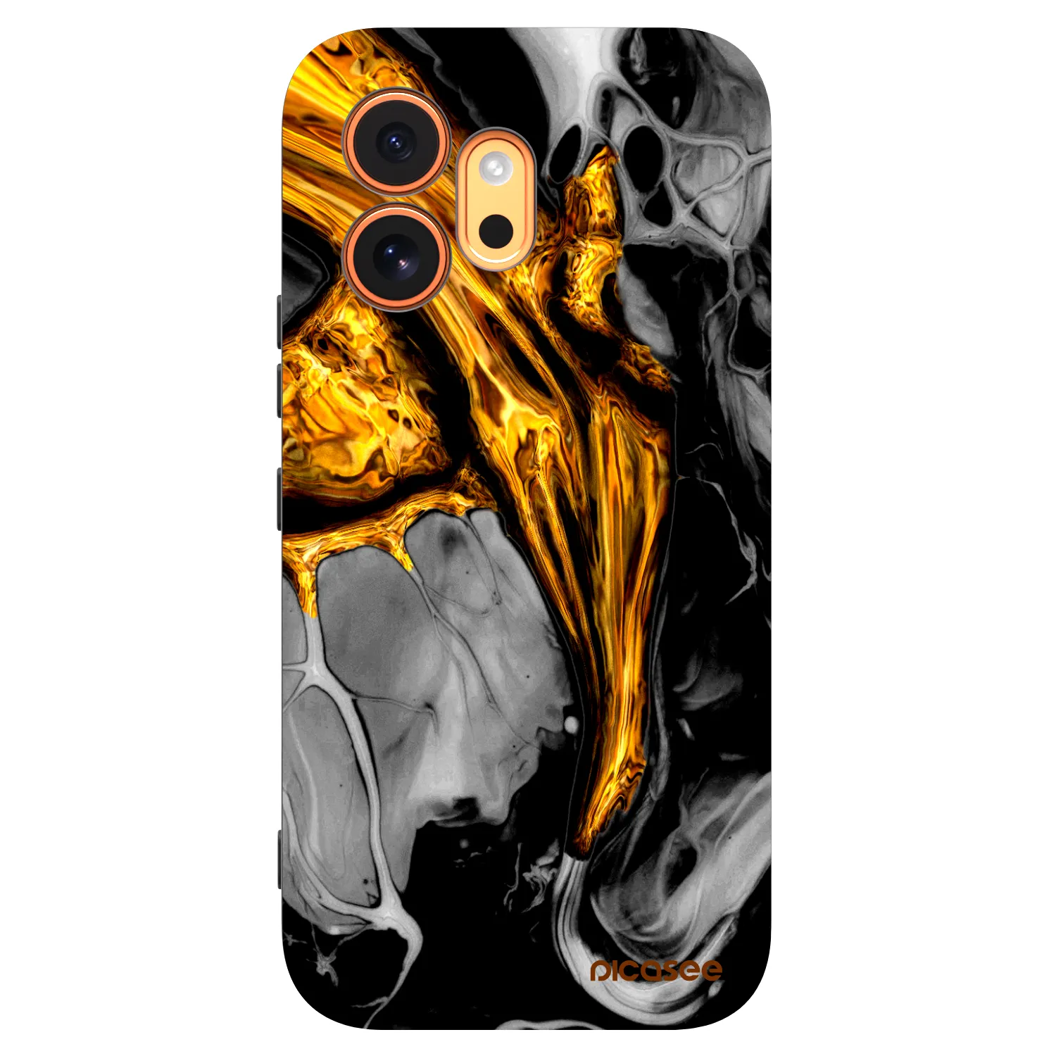 Picasee silikónový čierny obal pre Honor 600 - Black Gold