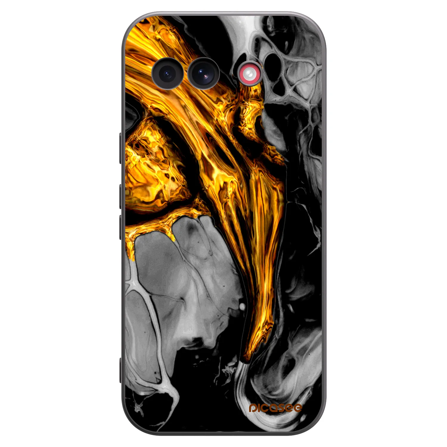 Picasee silikónový čierny obal pre Google Pixel 10a - Black Gold