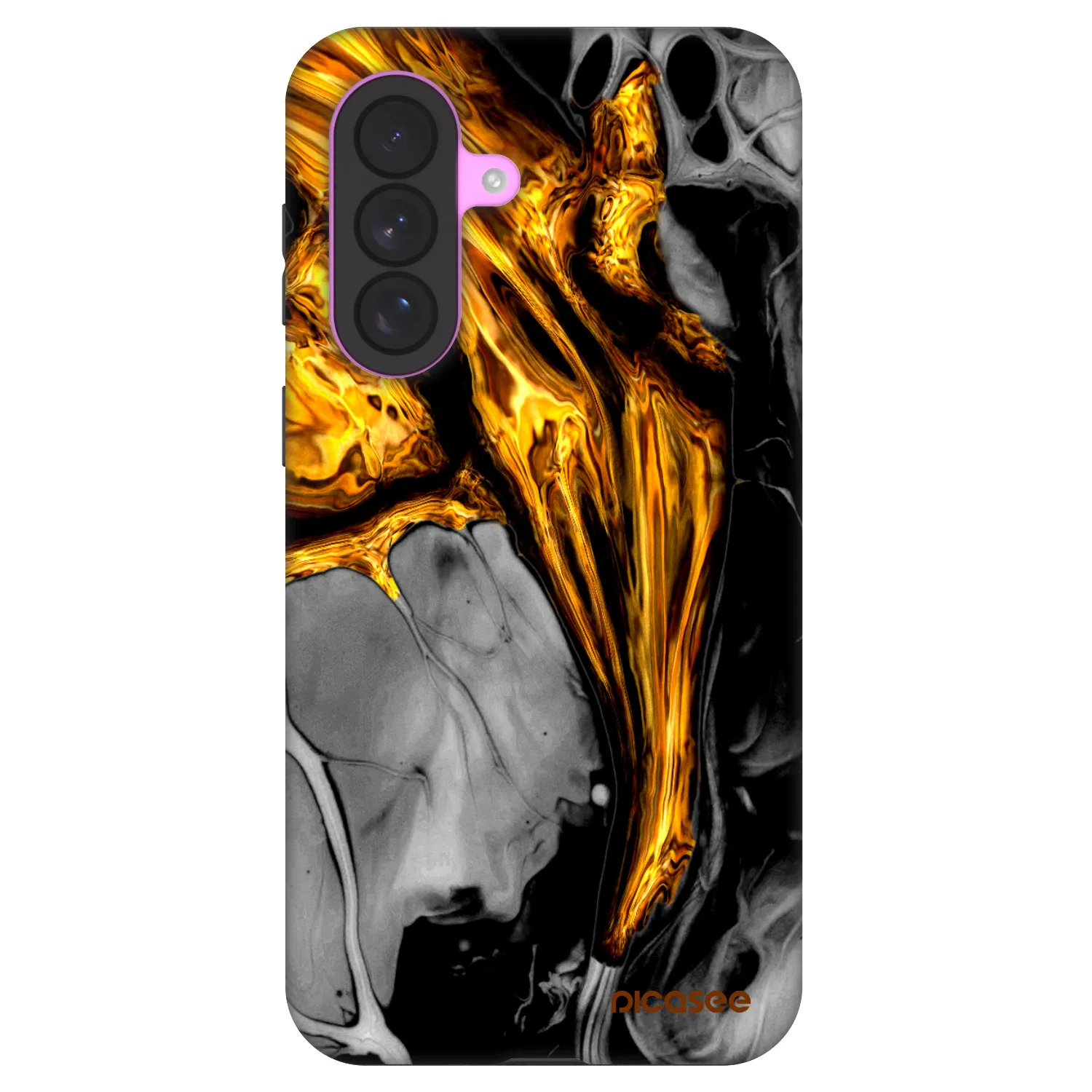Picasee Fashion Case pre Samsung Galaxy A37 - Black Gold