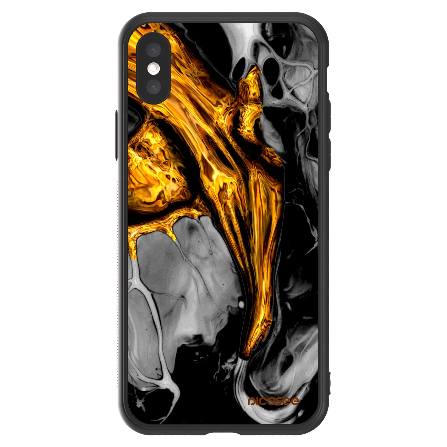 Picasee ULTIMATE CASE pro Apple iPhone X/XS - Black Gold