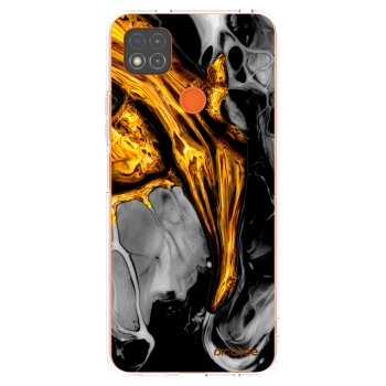 Picasee silikónový prehľadný obal pre Xiaomi Redmi 9C - Black Gold