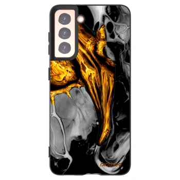 Picasee silikónový čierny obal pre Samsung Galaxy S21 5G G991B - Black Gold
