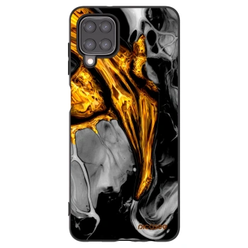Picasee silikónový čierny obal pre Samsung Galaxy A12 A125F - Black Gold