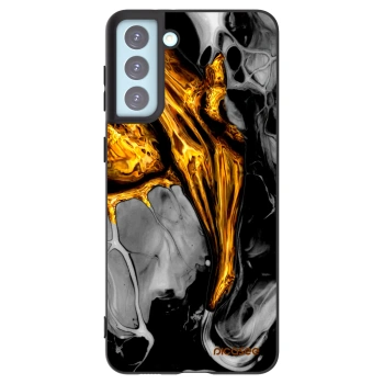 Picasee silikónový čierny obal pre Samsung Galaxy S21+ 5G G996F - Black Gold