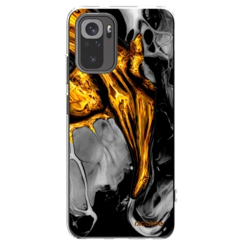 Picasee silikónový prehľadný obal pre Xiaomi Redmi Note 10 - Black Gold