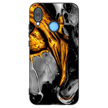 Picasee silikónový čierny obal pre Huawei P20 Lite - Black Gold