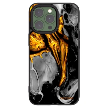 Picasee silikónový čierny obal pre Apple iPhone 13 Pro - Black Gold
