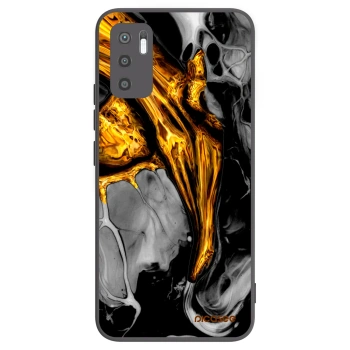 Picasee silikónový čierny obal pre Xiaomi Redmi Note 10 5G - Black Gold